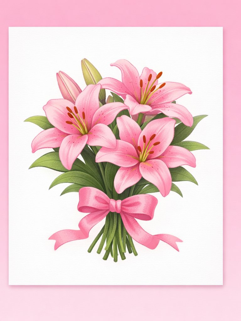 Pink Lilies Bouquet